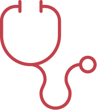 Icon Stethoscope 250 red